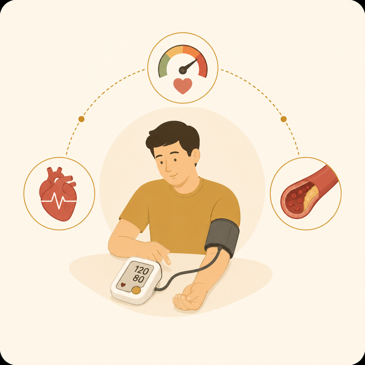 Blood Pressure (Hypertension) Care information illustration