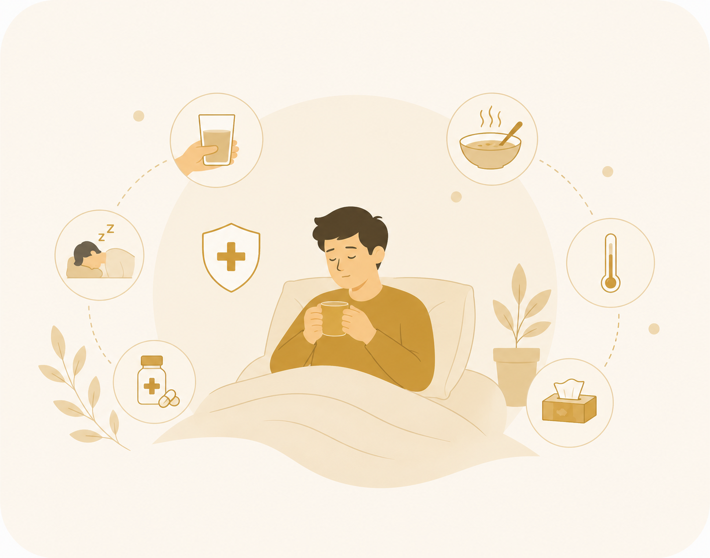 Fever, Cough & Infection care illustration