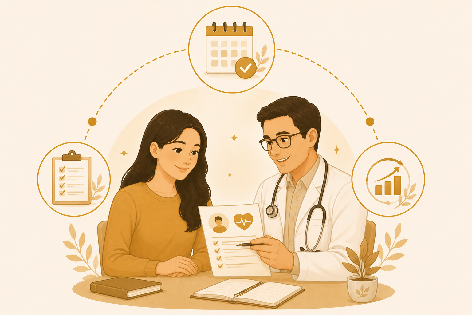 Medical Report Interpretation care illustration