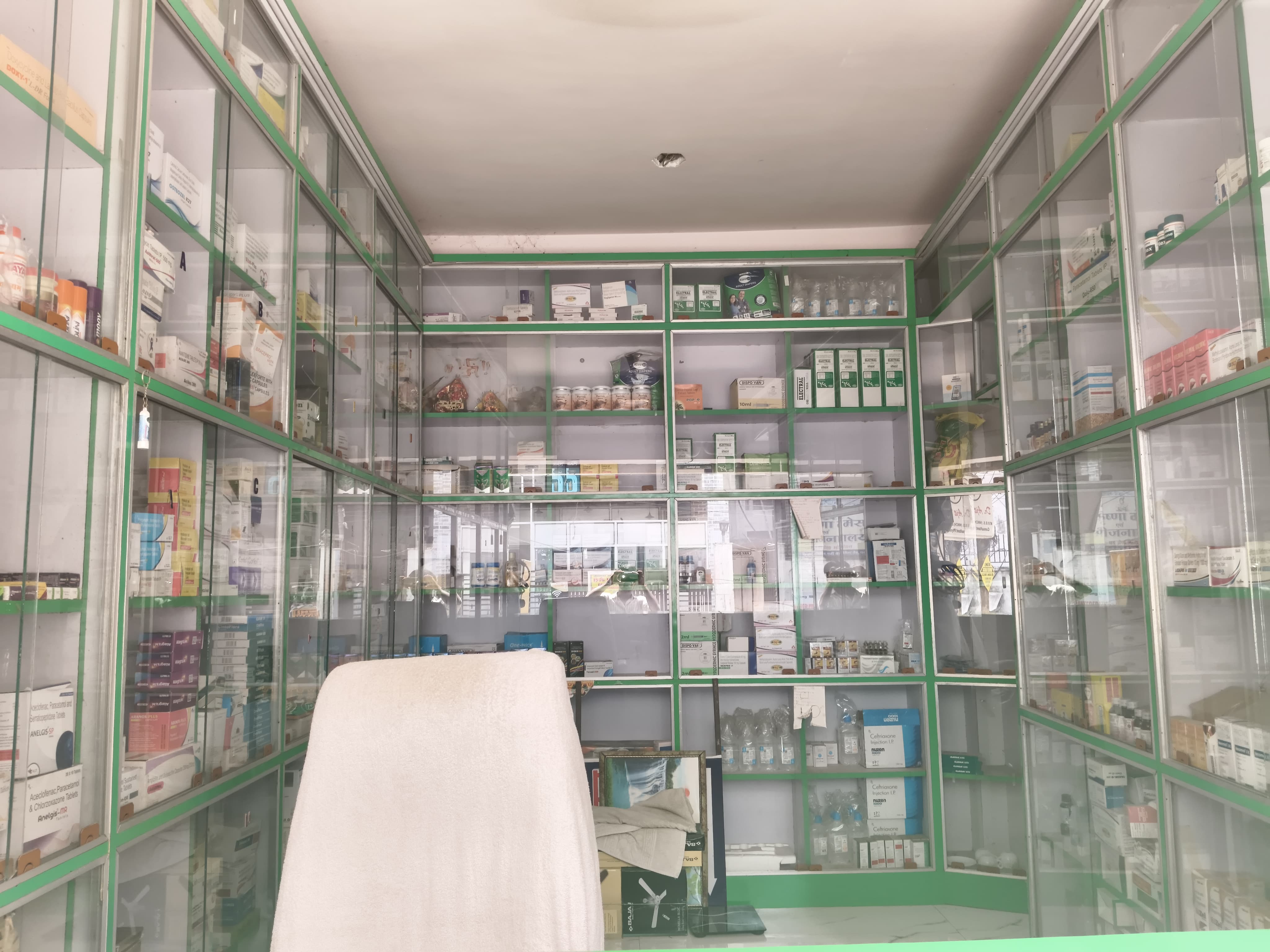 In-house pharmacy with medicines